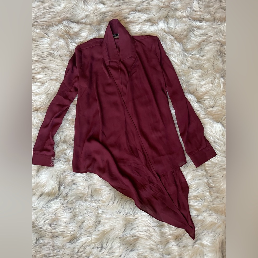 VENUS maroon flowy cardigan